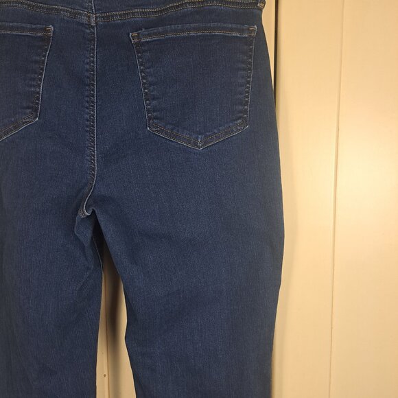 NYDJ Marilyn Straight Dark Wash Denim Jeans Size 12 - Picture 8 of 15
